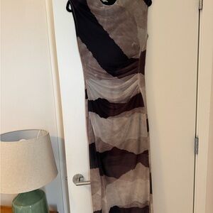 Oak + Fort sheer with lining midi dress